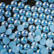 Кабошон-полубусина акриловый "Жемчуг", голубой перламутровый, 4 мм (уп 3 г)