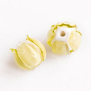 Бусина, Мурано "Бутончик", желтый, 13х12 мм