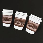 Значок металл "Стаканчик кофе", эмаль, цвет коричневый/белый, 30x23 мм