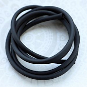Шнур резиновый, с отверстием, цвет черный, диаметр 5 мм