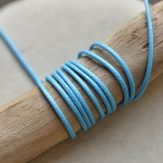 Шнур вощеный, цвет яркий голубой, 1 мм
