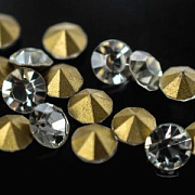 Стразы ювелирные, стекло, цвет Crystal, 4.2-4.4 мм (уп 20 шт)