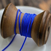 Шнур, полиэстер, цвет синий электрик, 1 мм  