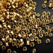 Бисер "Радуга", цвет медовый/серебрение, 12/0, уп 20 гр