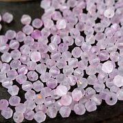 Бусина, стекло биконус матовая с фольгой, цвет св.розовый, 4.5x3.5 мм