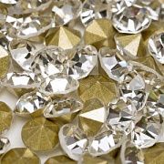 Стразы горный хрусталь, цвет прозрачный, 4.6 мм (уп 10 шт)