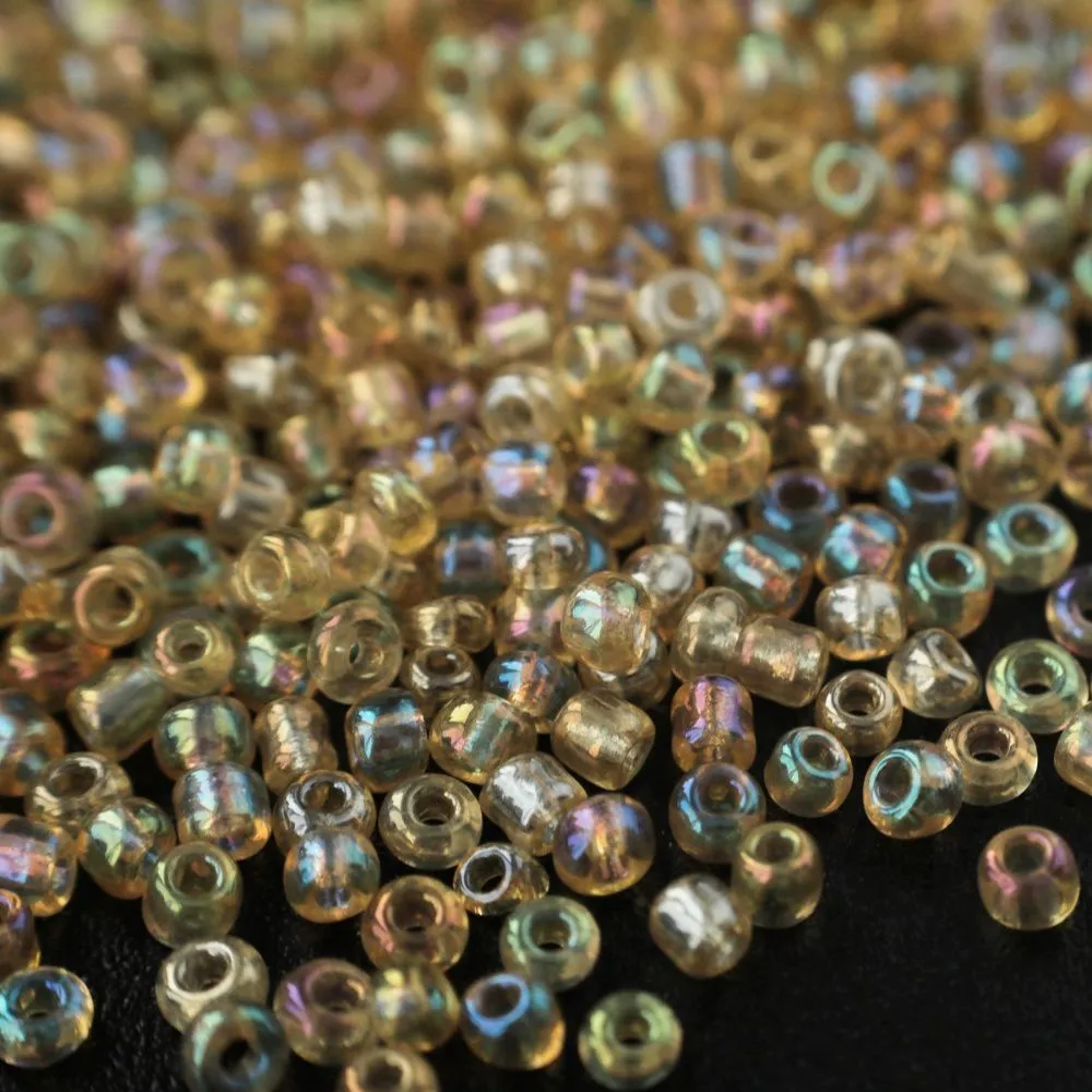 бисер "радуга", цвет св.медовый прозрачный ав 12/0  (уп 20 г)