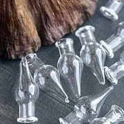 Бутылочка конус, прозрачная, 35х14 мм