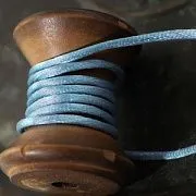 Шнур атласный, цвет голубой, 2 мм, мот 20 м