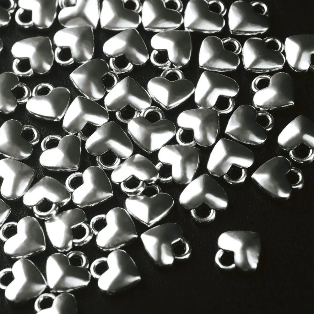 подвеска металл "харти", цвет античное серебро, 8x7x2.5 мм