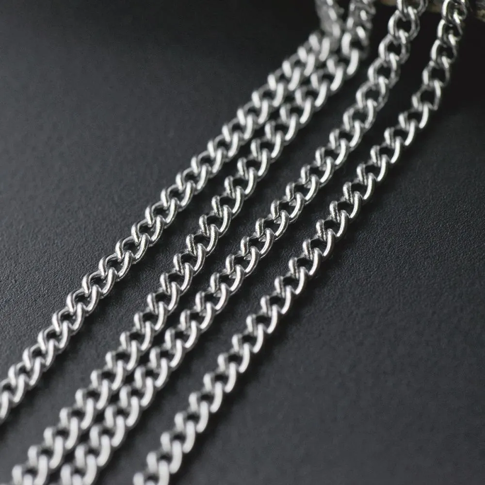 цепочка "кросс 304", цвет стальной, звено 3x2x0.6 мм