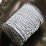 Резинка круглая шляпная, цвет белый, 1 мм, боб 5 м 