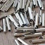 Застежка для бисерного полотна, цвет платина, 26х5 мм