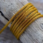 Шнур, полиэстер, круглый, цвет золотистый, 2 мм  