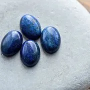 Кабошон лазурит овальный, цвет синий, 18х13х6 мм