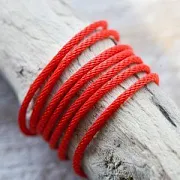 Шнур, полиэстер, круглый, цвет красный, 2 мм  