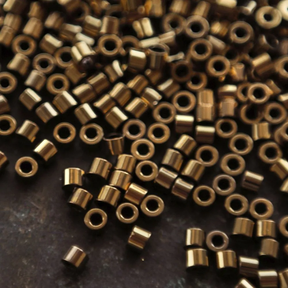 бисер "радуга", цилиндр, цвет металлик бронза 15/0 (уп 7 г)