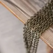 Цепочка "Кросс", цвет античная бронза, звено 3x2x0.5 мм