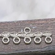Коннектор "Листва", цвет платина, 26х10х2 мм