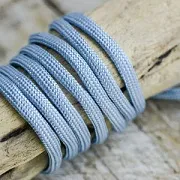Шнур, полиэстер, паракорд, цвет голубой светлый, 4-5 мм  