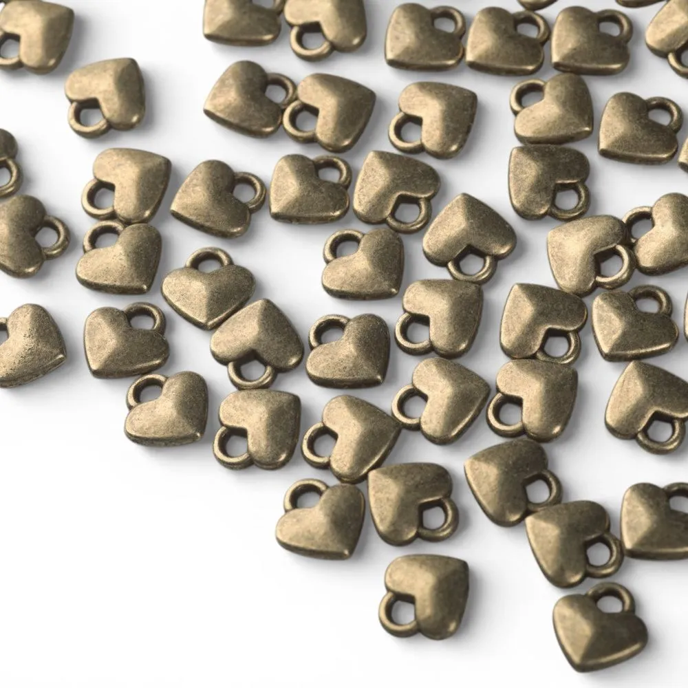подвеска металл "харти", цвет античная бронза, 8x7x2.5 мм