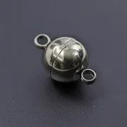 Застежка магнитная "Шарик", 201 Stainless Steel, цвет стальной, 13.5x8x8 мм