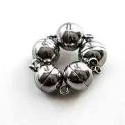 Застежка магнитная "Шарик", 201 Stainless Steel, цвет стальной, 17x10x10 мм