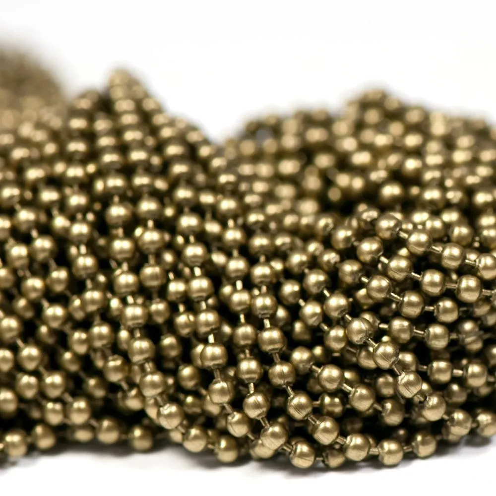 цепочка "шарик", цвет античная бронза, шарик 2 мм