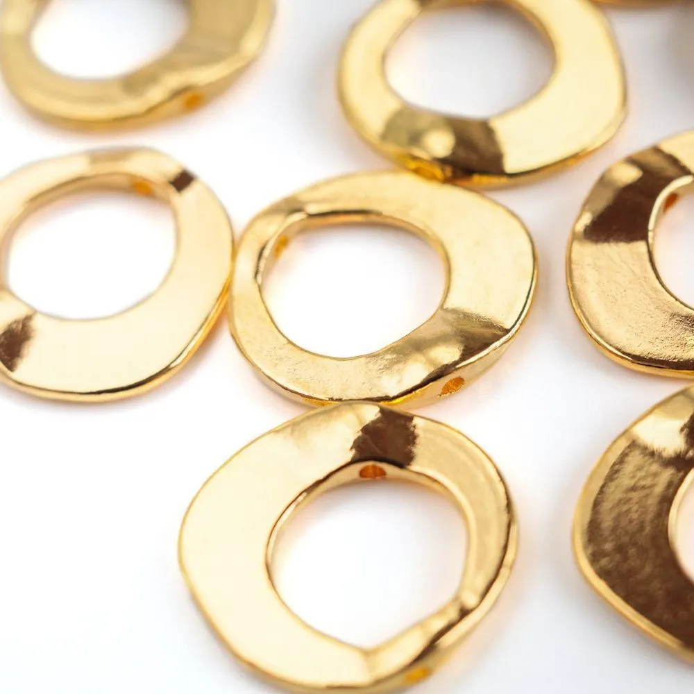 рамка для бусин "спот", цвет золото, 20.5x20.5x3 мм