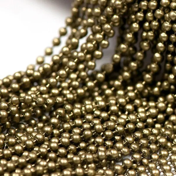 цепочка "шарик", цвет античная бронза, шарик 2 мм