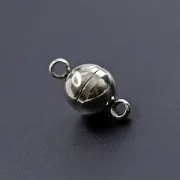 Застежка магнитная "Шарик", 201 Stainless Steel, цвет стальной, 11x6x6 мм