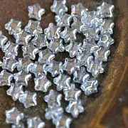 Бусина "Звездочка", стекло, цвет прозрачный/голубой люстровый, 8x8.5x4 мм