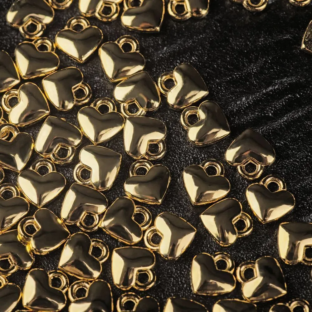 подвеска металл "харти", цвет золото, 8x7x2.5 мм