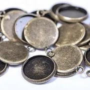 Сеттинг круглый "Лима", цвет античная бронза, 17х14х2 мм