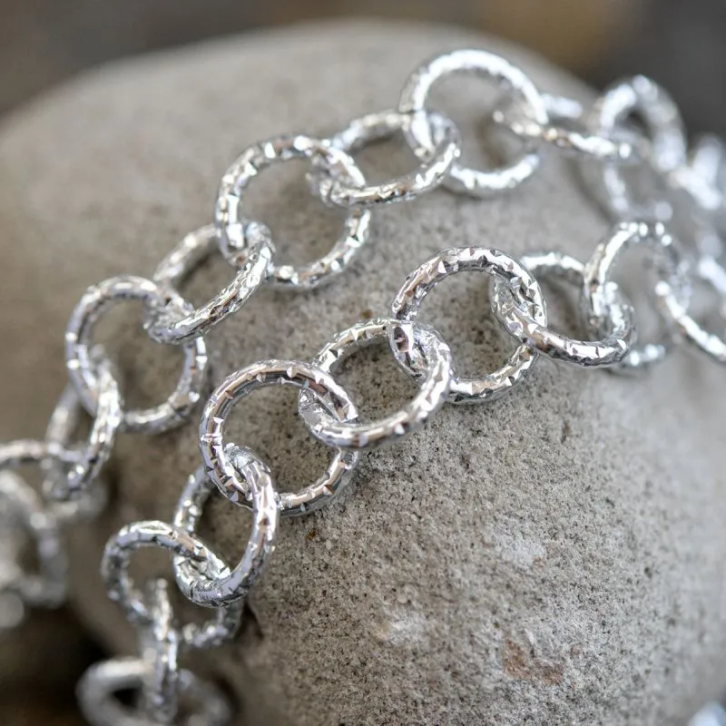 цепочка "текс", алюминий, цвет серебро, звено 11.5x2 мм