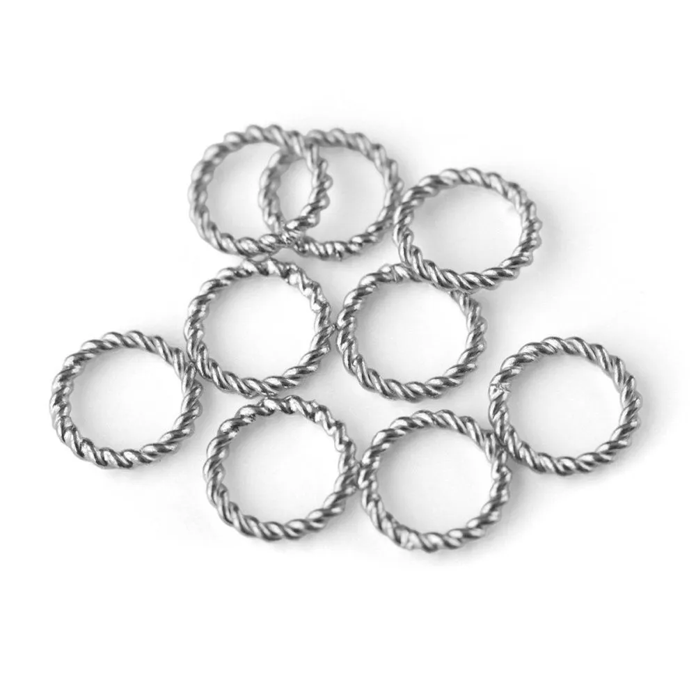 колечко соединительное витое, цвет платина, 8x1 мм