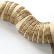 Лента, атлас, цвет песочно-коричневый, ширина 3 мм
