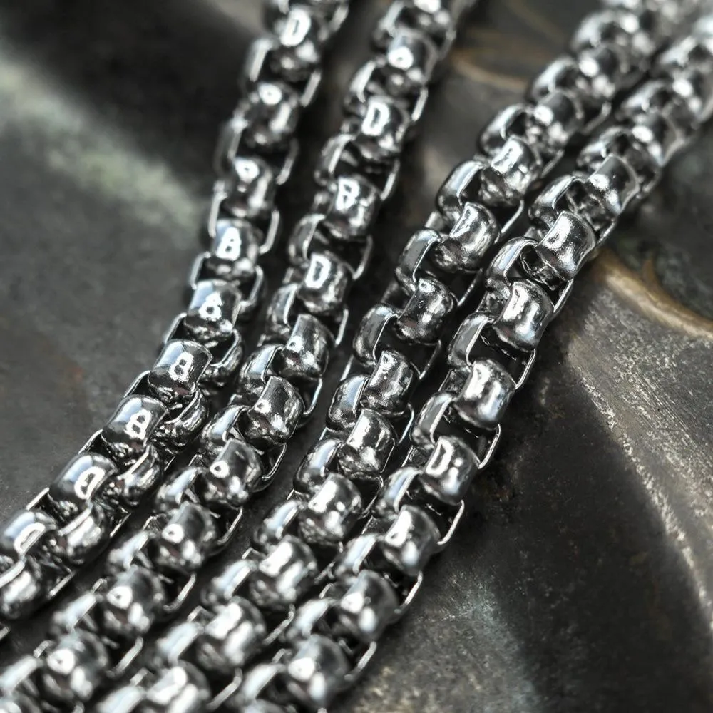 цепочка "баскет 304", цвет стальной, звено 6x5x3.5 мм