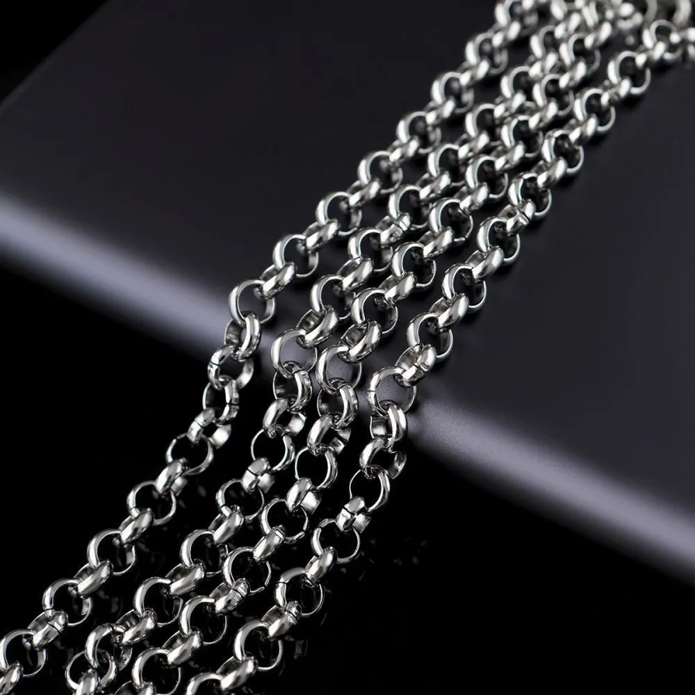 цепочка "раунд 304", цвет стальной, звено 6x2 мм