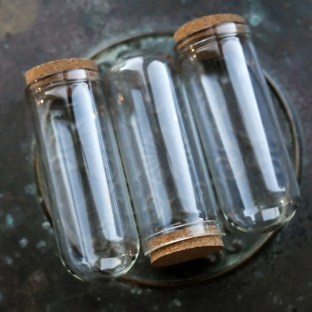 колба с крышкой, прозрачная, 71.5x28 мм