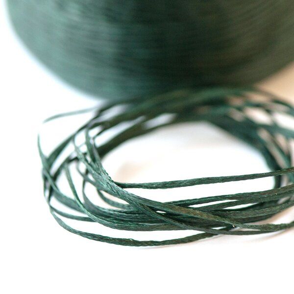 шнур вощеный, цвет темно-зеленый, 1х0.4 мм