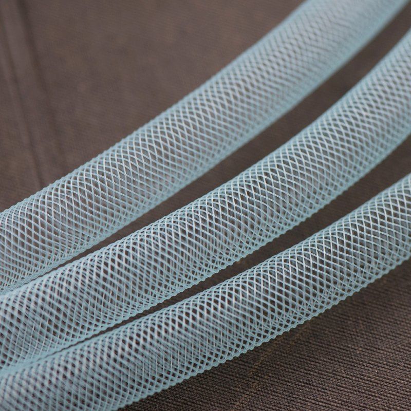 ювелирная сетка, пластик, цвет аквамариновый, диаметр 10 мм