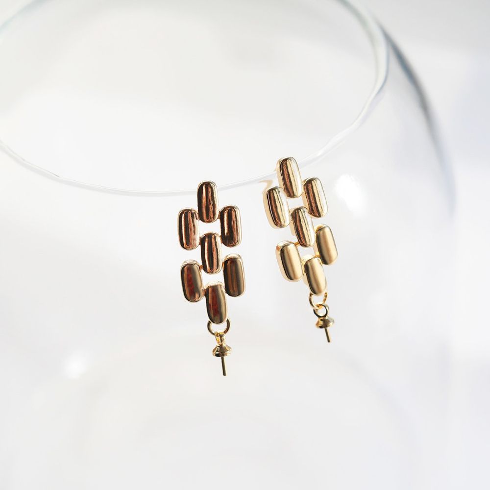 пуссеты "монга", позолоченные, 28x9 мм