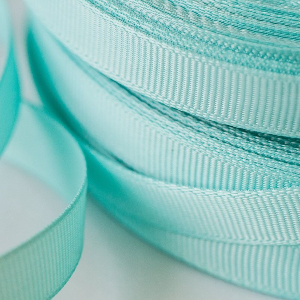 лента репсовая, цвет светлый бирюзовый, ширина 10 мм ленты