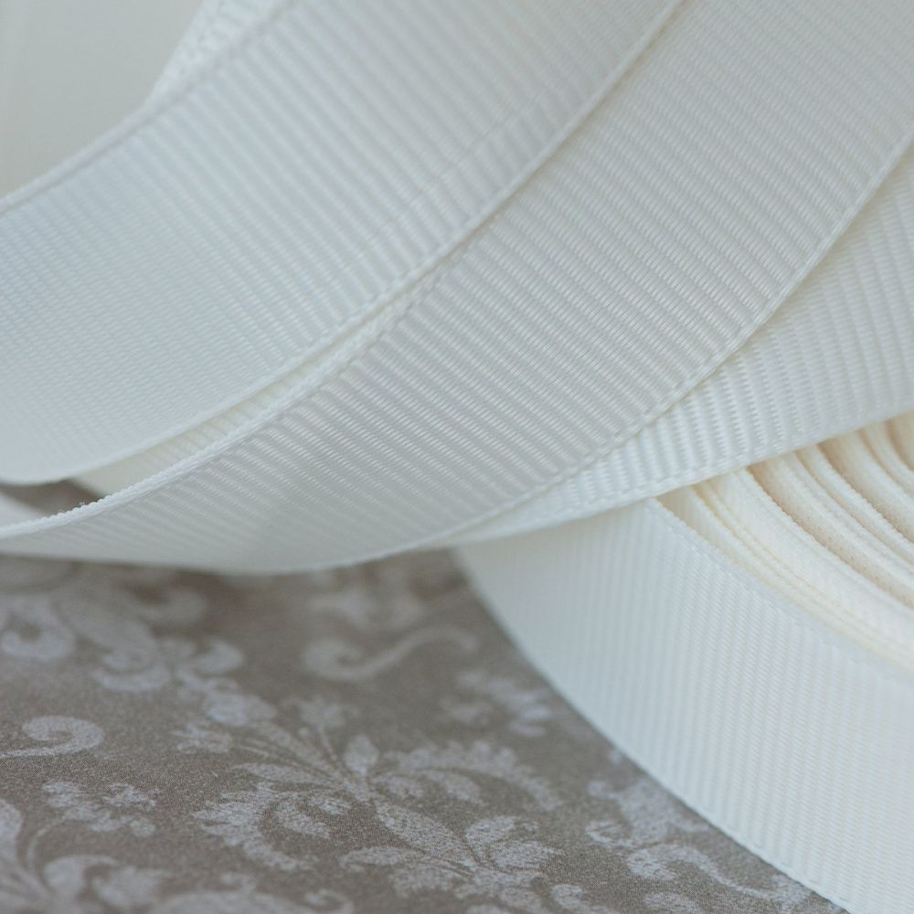 лента репсовая, цвет слоновая кость, ширина 20 мм ленты