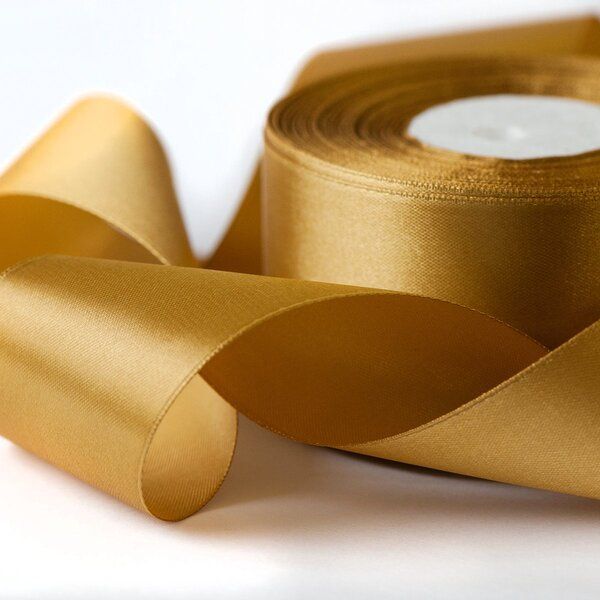 лента, атлас, цвет зеленое золото, ширина 50 мм ленты