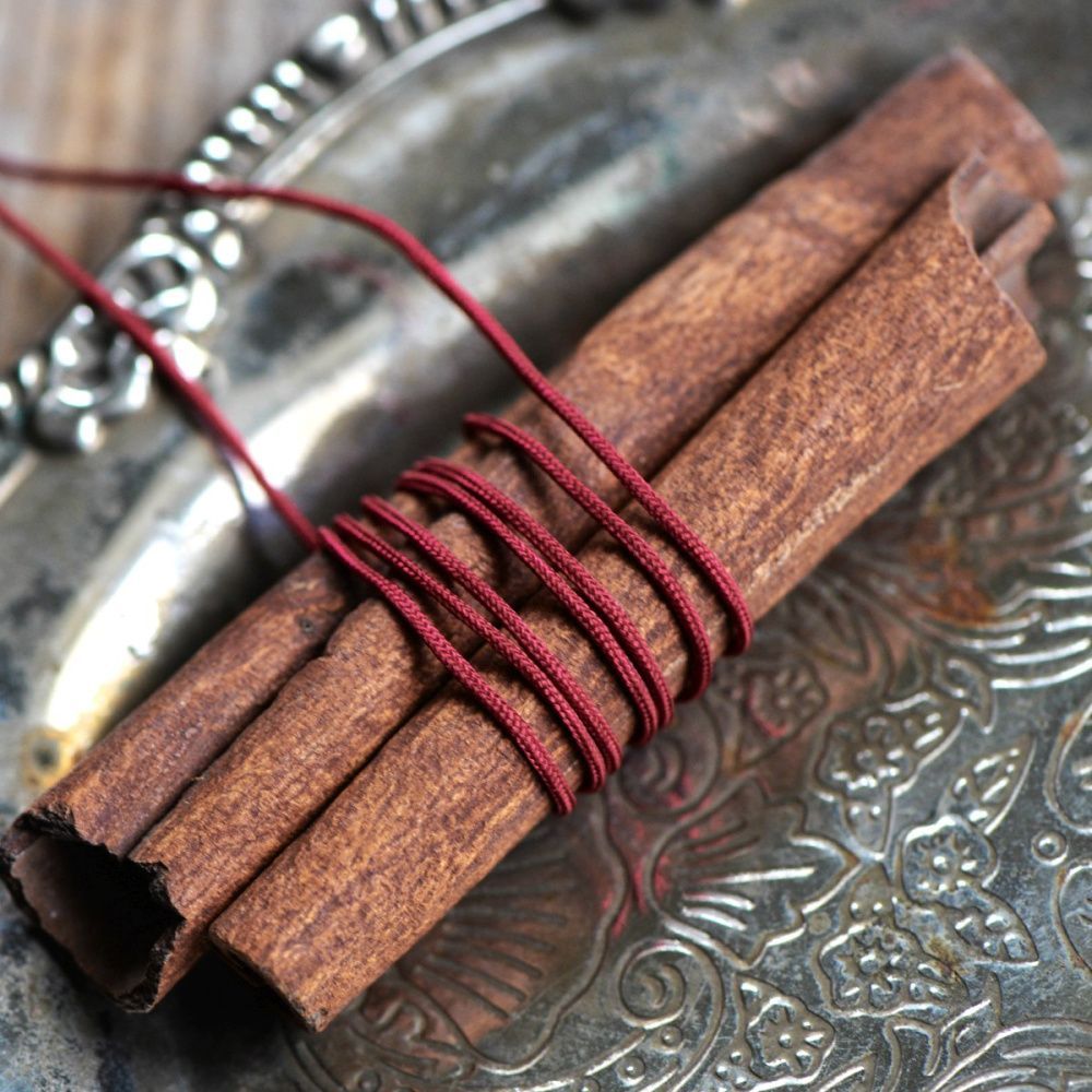 шнур, полиэстер, цвет красный темный, 1 мм  