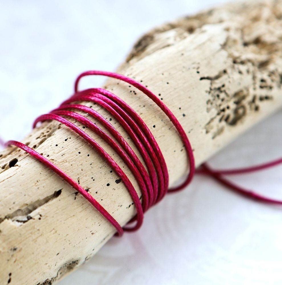 шнур вощеный, цвет малиновый темный, 1 мм