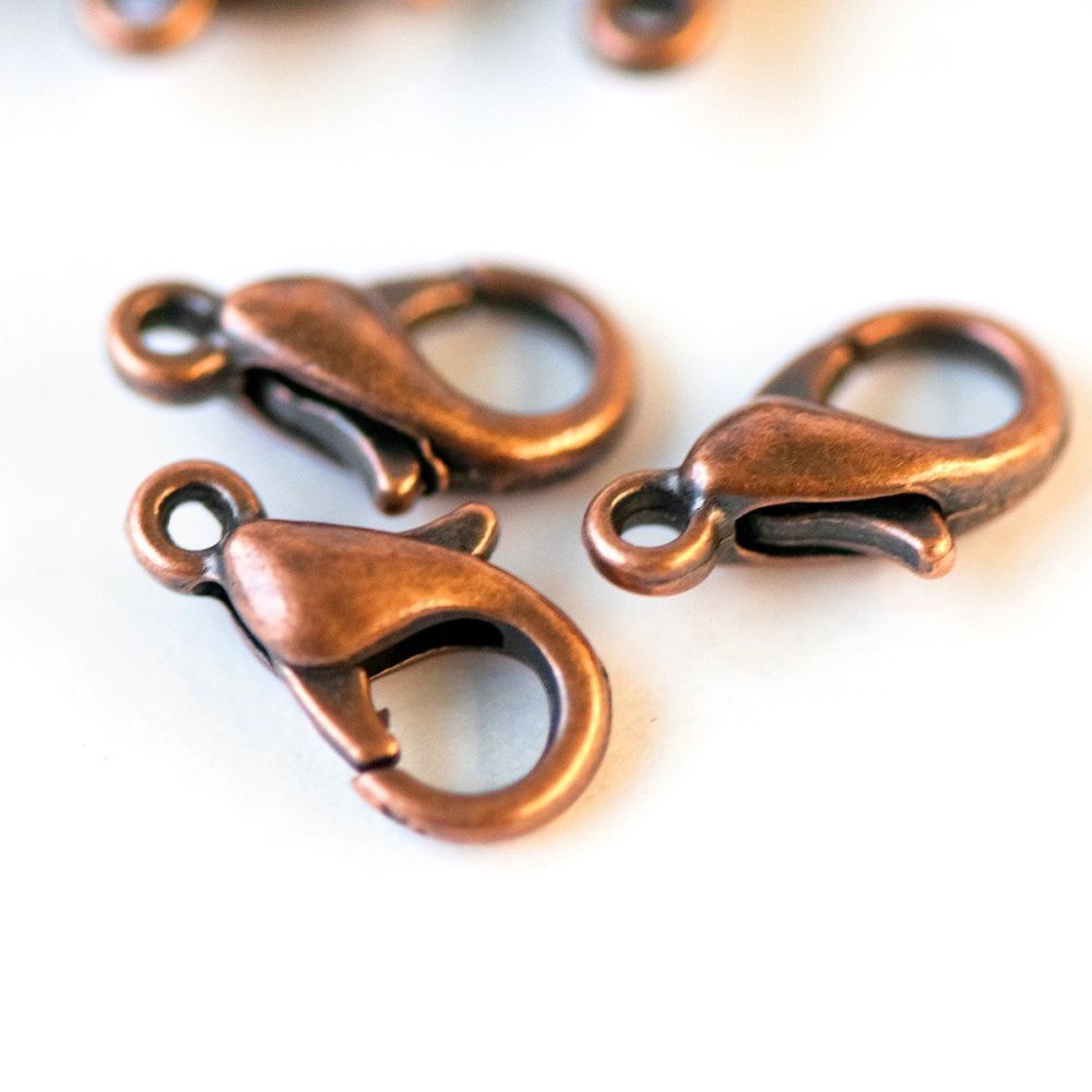 Замочки замочек-лобстер, цвет красная медь, 6х10 мм