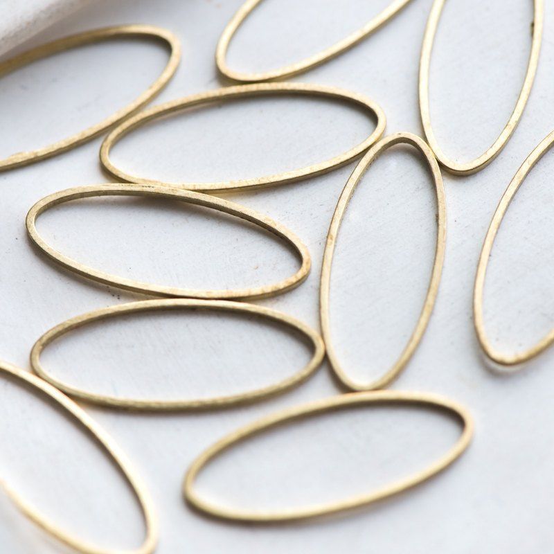 подвеска-рамка металл "овал", цвет бронза, 25x11x1 мм